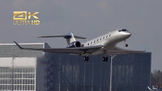 Gulfstream G650 from Global Jet Austria OE-LEO departure at Munich Airport MUC EDDM