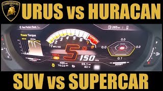 SUV vs SUPERCAR ?! Lamborghini Urus vs Huracan - Launch Control & Acceleration