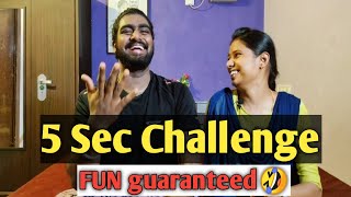 5 Sec Challenge | Fun O Fun uhh🤣 | 5 sec challenge in tamil | Galatta couples