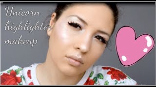 Unicorn Highlighter Makeup | тестване на нови продукти