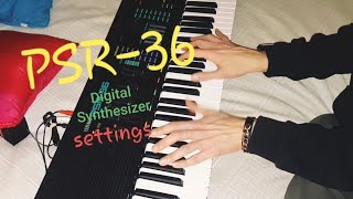 Fooling around with the PSR-36 Digital Synthesizer Section Vintage Keyboards 80s vibes synth Yamaha