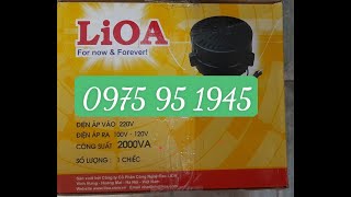 Đổi Nguồn Từ 220V AC sang 100V và 120V  AC .Công Suất  2000 VA khác gì với 2000 W.