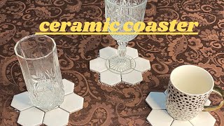 فكرة لصنع حامل للكؤوس والاوانى الساخنةمن السيراميك بطريقة بسيطة Idea To make coaster from ceramics