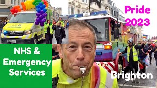 NHS & Emergency services heroes at Brighton Pride Parade 2023, LGBTQ