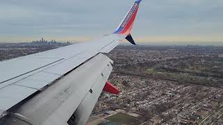 Southwest Airlines 737-800 Cloudy Landing in Chicago-Midway (STL-MDW)