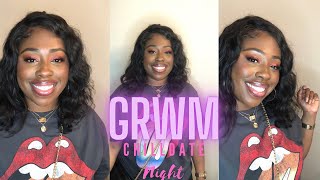 GRWM: Chill date night edition| ft. My Quality hair loose wave bob wig