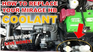 HOW TO CHANGE COOLANT IN MIRAGE HATCHBACK (DIY)