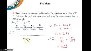 Video 2 Ohm's law Resistance in series