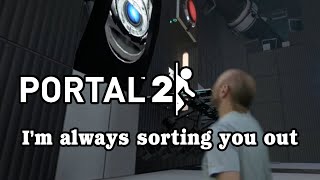 Karl Pilkington in Portal 2