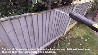 Preperation of exterior fence panels, posts and bases before masking