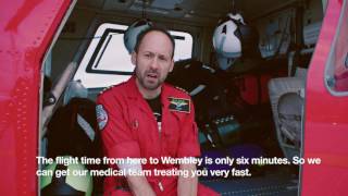 Saracens visit London's Air Ambulance