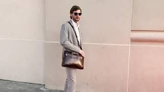 Black Leather Briefcase Laptop Bag - Brave New World | Time Resistance Official Video