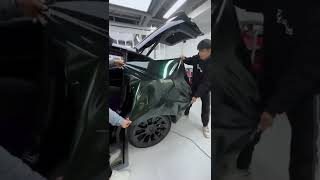 Customizing Tesla Model Y (Body color, interior & Automated Doors) #tesla  #cars #model #carrepair