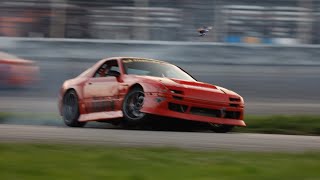 Straight off the trailer. 13b RX7 quick lap