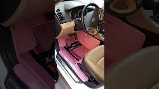 Hyundai pink custom car floor mats.