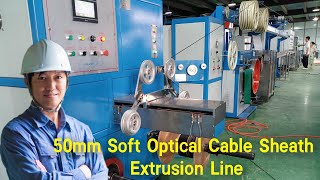 50mm lndoor and Outdoor FTTH Drop Cable Extrusion Line/Soft Optical Cable Sheath Extrusion Line