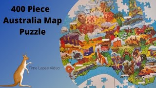 400 Piece Australian Map Puzzle | Time Lapse