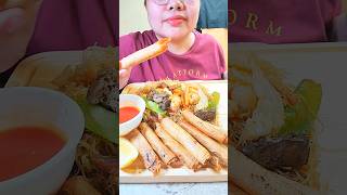 Pancit Bihon and Lumpia MUKBANG