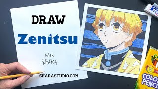 How to draw Zenitsu Demon Slayer