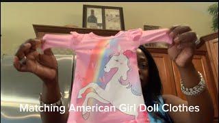 Bow Dream Girls Dress and Matching American Girl Doll Clothes for Party Birthday Pink Rainbow