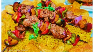 الشيش طاووق بالطعم الرهيب و التتبيله الأصليه 😋 مع اجمل طريقه للأرز المِبهر 🍘 "chicken Grill"🍡