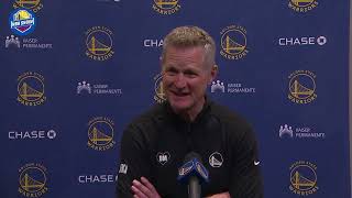 Steve Kerr Postgame Interview | Golden State Warriors beat Utah Jazz 140-137