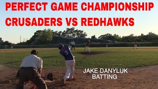 CHAMPIONSHIP GAME AT PEFECT GAME BASEBALL TOURNAMENT CRUSADERS VS REDHAWKS