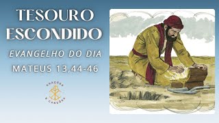 EVANGELHO DO DIA 23/08/2024 - MATEUS 13,44-46 - TESOURO ESCONDIDO