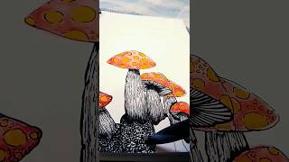 making mushroom drawing 🍄#shorts #short #youtubeshorts #doodle #youtube #shortvideo #doodleart 🥰❤️🍄