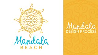 Logo Design Process Illustrator - Mandala using MirrorMe Plugin