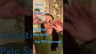 Reiki for Anxiety, Celestite, Palo Santo #shorts #energy #reiki #crystals