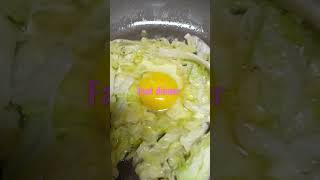 fast Dinner Cabbage and egg with black pepper and salt...#short#Shorts#Short vedios #yutubeshort.