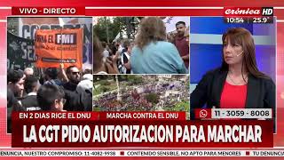 un poco de la marcha de hoy contra el DNU 27 de diciembre por crónica tv #milei #javiermilei