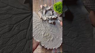 Clay দিয়ে পদ্ম পাতার Plate🪷❤️#shorts #diy #art #craft #clay #shortsfeed #youtubeshorts #viralvideo