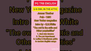 PG TRB ENGLISH|UNIT 6 #trb #pgtrb #ugtrb #trbupdates #pgtrbenglish #ugtrbenglish #ugcnet #tnset2024