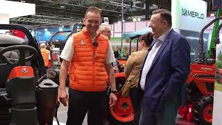 Tim Yates of Kubota on the stand SALTEX 2022