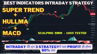 Best Indicator For Intraday || Hullma or Supertrend or MACD Strategy ||