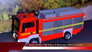 Herpa H0 - Man TGS M Euro 6 Rüstwagen RW2 Feuerwehr