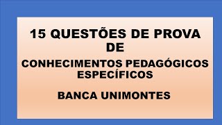 SIMULADO - BANCA UNIMONTES - Conhecimentos Pedagógicos específicos.