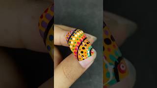 mandala colourful nail art #shorts #nailart