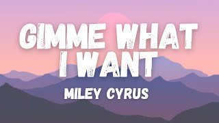 Miley Cyrus - Gimme What I Want