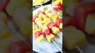 Healthy fruit skewers 😋  #Shorts