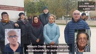 Hüseyin Dindar ve Emine Metin'in son vedasında göz yaşları sel oldu.