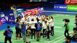 2019 Sudirman Cup Final Japan team huddle