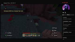 Playing minecraft bedrock Totally chaos SMP realm