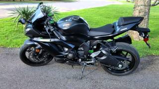 Kawasaki ZX6R stock left side view