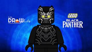 LEGO Black Panther Minifigures | Drawing Lego Black Panther