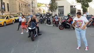 Nunta cu motociclete Aiud plecare nuntasi.