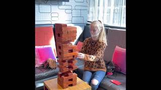 2021 Dallas, playing jumbo Jenga