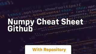 numpy cheat sheet github